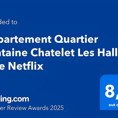 Appartement Quartier Fontaine Chatelet Les Halles Free Netflix باريس المظهر الخارجي الصورة