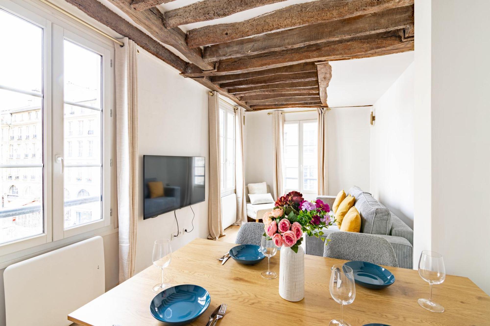 Appartement Quartier Fontaine Chatelet Les Halles Free Netflix باريس المظهر الخارجي الصورة