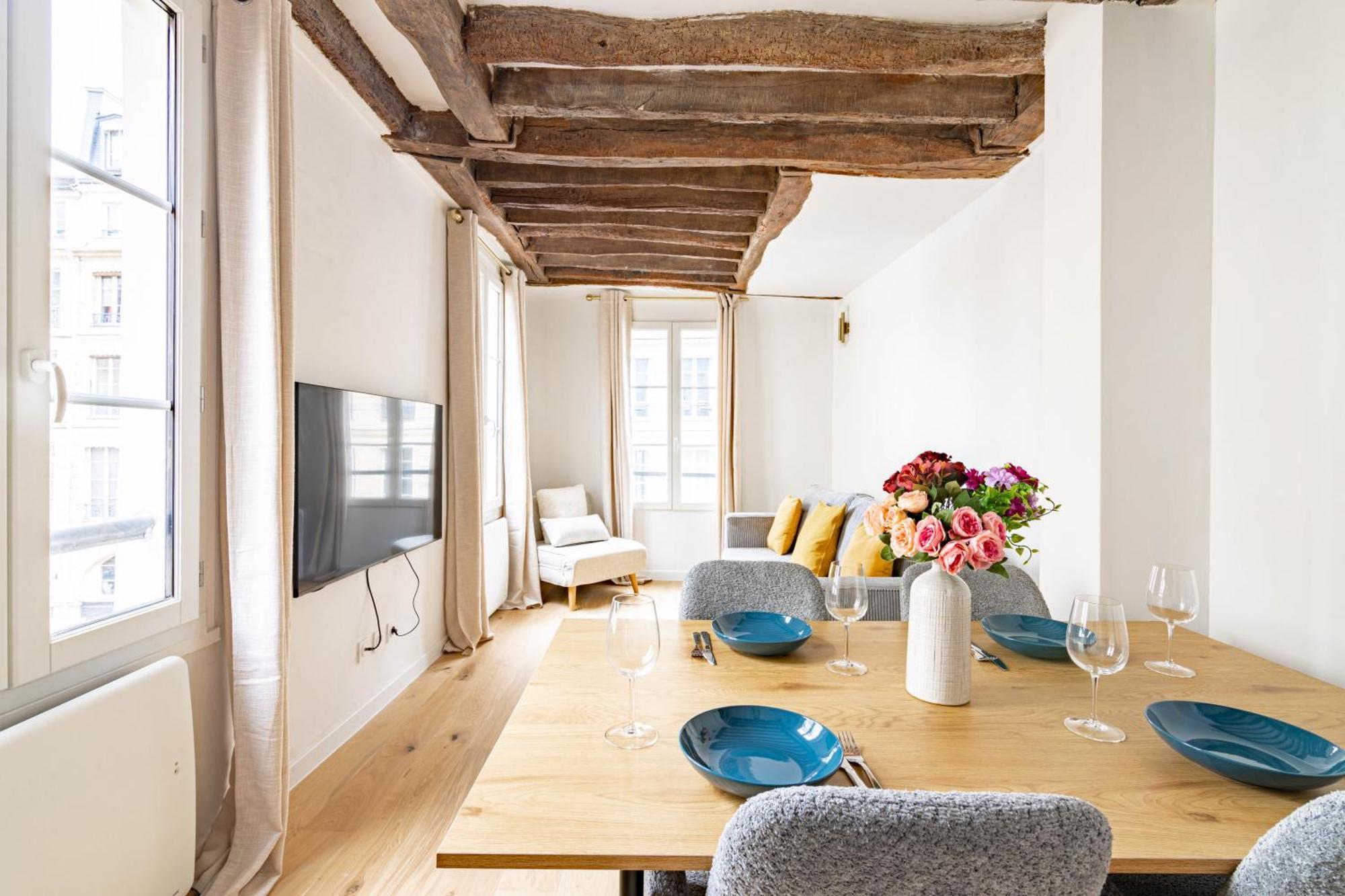 Appartement Quartier Fontaine Chatelet Les Halles Free Netflix باريس المظهر الخارجي الصورة
