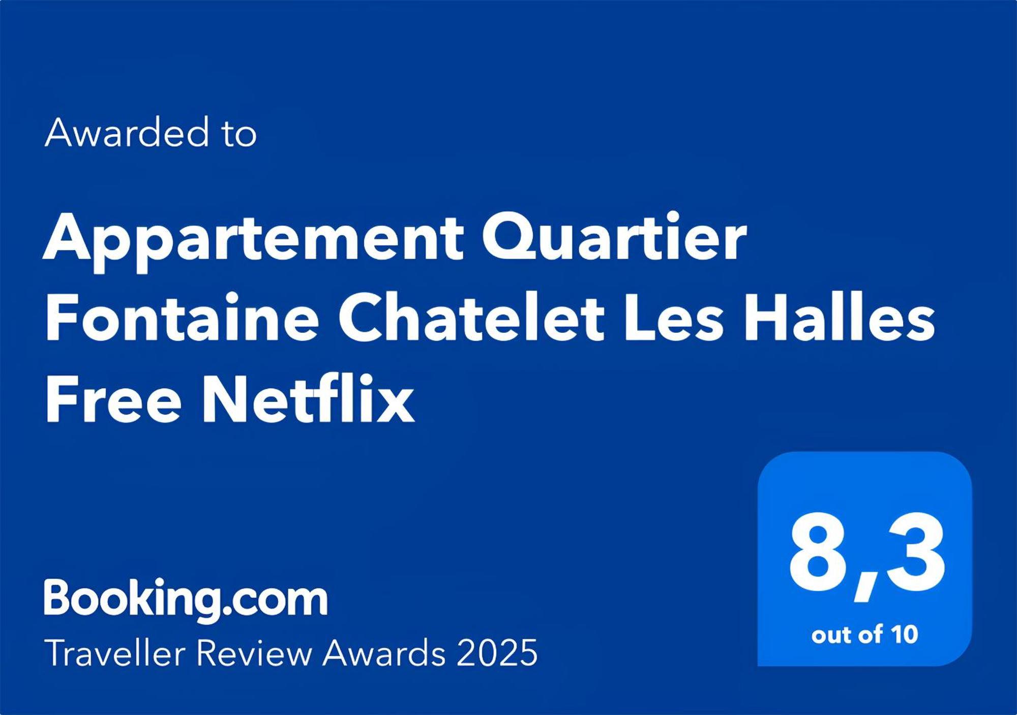 Appartement Quartier Fontaine Chatelet Les Halles Free Netflix باريس المظهر الخارجي الصورة